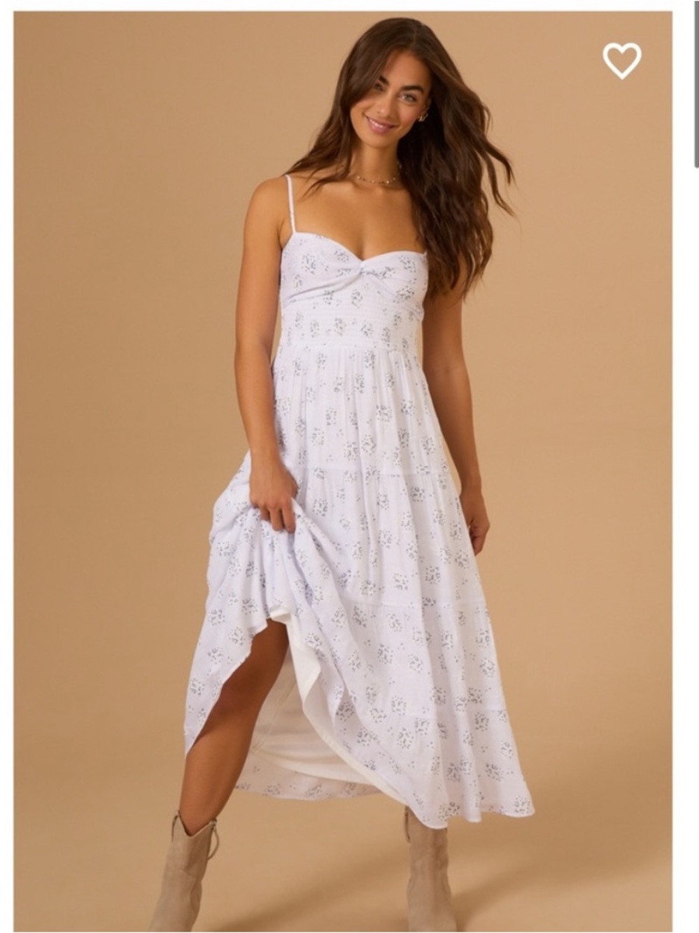 Altar’d State Millie Floral Maxi Dress White Floral XS